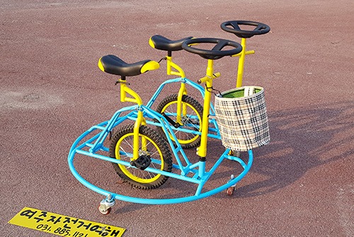 원형 2인 특수 자전거